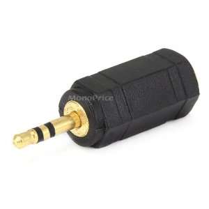  2.5mm Stereo Plug to 3.5mm Stereo Jack Adaptor   Gold 