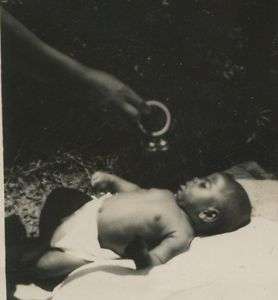 VINTAGE AFRICAN AMERICAN BABY RATTLE ARTISTIC PHOTO  