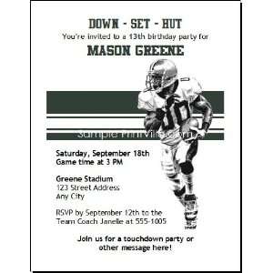    Jets Colored Football Birthday Party Invitation: Toys & Games