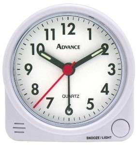 Advance 2064 Battery Powered Analog Quartz Alarm Clock with Ascending 