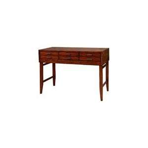   Uttermost Antique Pecan Holden 6 Drawer Console Table