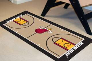 Miami Heat Basketball Court Runner Area Rug Floor Mat  