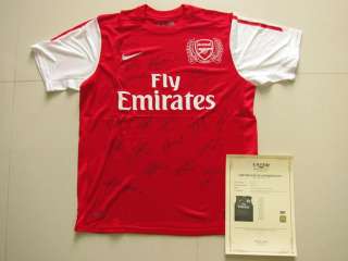 2012 Arsenal signed shirt jersey Van Persie Wilshere Walcott Gervinho 