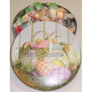 Scotts Cakes Assorted Salt Water Taffy in a Easter Basket Tin:  