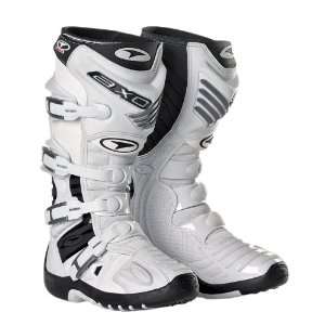  AXO Prime Motorcycle Boots (Size 8, White) Automotive