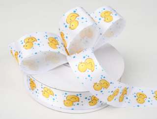Baby Shower Gender Neutral Yellow Rubber Duck Ribbon  