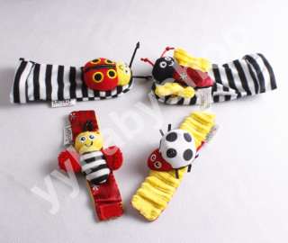 Baby Soft Lamaze Toys Wrist Watch Rattles&Foot Socks Rattles hands 