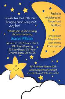 Twinkle Little Star Baby Shower Invitations  UPRINT  
