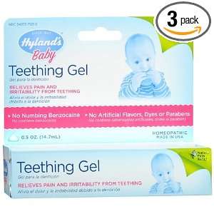  Hylands Homeopathic Baby Teething Gel   0.5 Oz, Pack of 3 