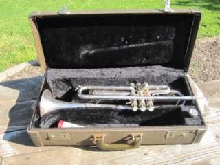 Vintage Bach Mercedes II Silver Trumpet W/ Case  