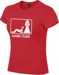 GAME OVER funny wedding hen party women ladies T Shirt  