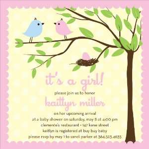  Bird Tree Egg Girl Baby Shower Invitations Everything 