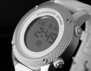   Mens Sport Digital Chronograph Alarm Backlight White Watch BU7719 NEW