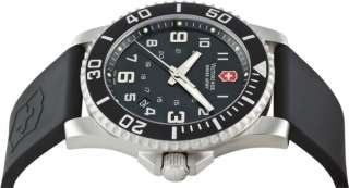  Swiss Army Maverick II Black Rubber Band Sharp Black Dial Date Watch