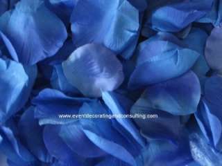 High Quality Thick Silk Rose Petals/Royal Blue  100 PCS  