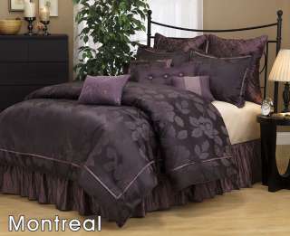   Purple Jacquard Lotus Flower Comforter Set Bed In A Bag Full  