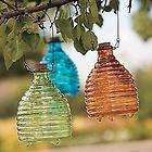 esschert design recycled glass wasp catcher trap aqua 