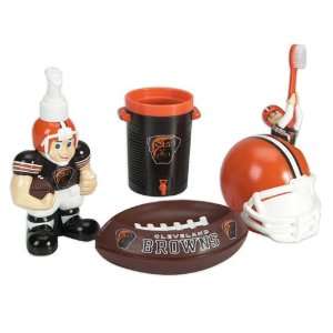  NFL Cleveland Browns Football 5 Piece Bathroom Set