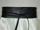 OBI Black Lamb Leather Wrap Around Ti​e Belt 88/223