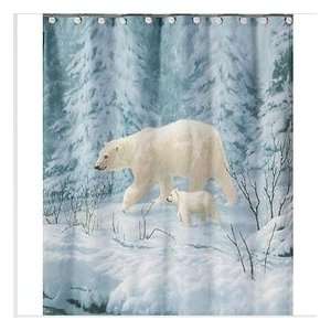  Arctic Arrival Polar Bear Shower Curtain