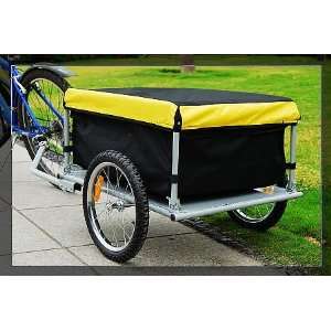  Aosom Bicycle Bike Cargo Trailer yellow and Black: Sports 