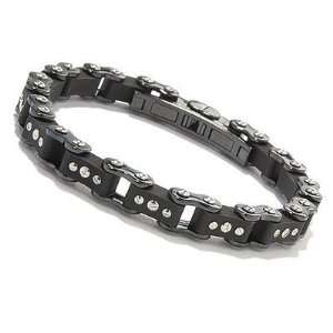   & Rubber 8.5 Invicta Elements Mens Bike Chain Bracelet Jewelry