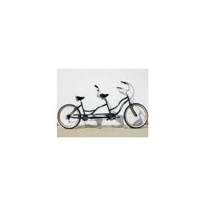  7  Speed Shimano Tandem Beach Cruiser Bicycle Black with 