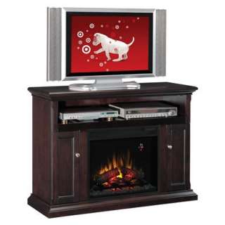 Cannes Indoor Electric Fireplace and Tv Media Stand   Espresso Finish 