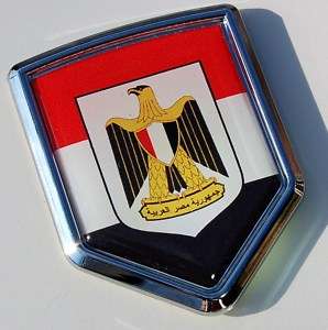 Egypt Decal Egyptian Flag Car Chrome Emblem Sticker  