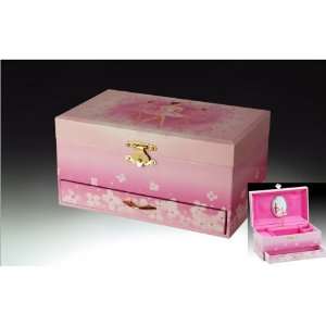   Pink Ballerina Musical Jewelry Box With A Drawer 