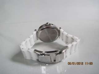   10/9417 Womens White Ceramic Swarovski Crystal Elements Watch  
