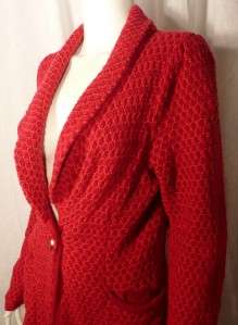 Charlie & Robin Anthropologie Sz M Cardigan Honey From The Bees in RED 