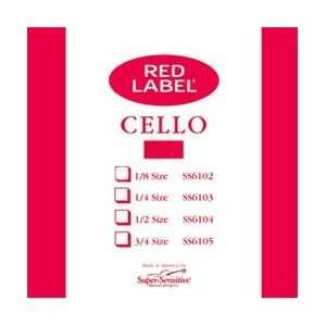    Super Sensitive Red Label Cello C String, 1/4 Musical Instruments