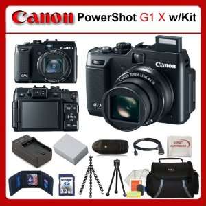  Canon PowerShot G1 X (G1X) Digital Camera Kit Includes Canon 