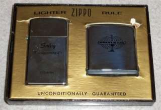 Vintage Zippo Promotional Lighter & Rule Tape Measure  