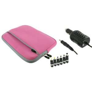   and 12v Car Charger (Invisible Zipper Dual Pocket   Pink) Electronics