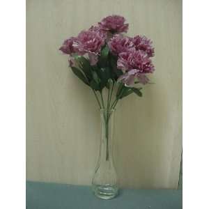  Tanday #202411 Pink Mauve Carnation Silk Flower Bush with 