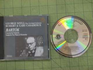 CD Bartok CONCERTO/SONATA Szell Cleveland, Casadesus MASTERWORKS 