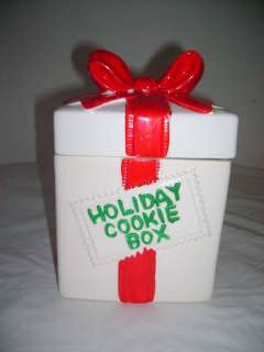 Holiday Cookie Box Cookie Jar  