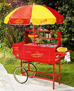 New Vintage Collection Carnival Hot Dog Cart & Umbrella  