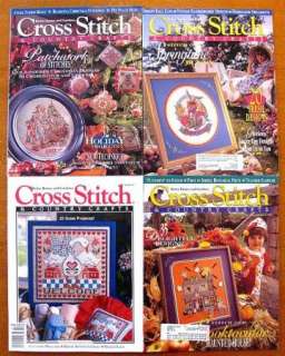 Lot of 14 Cross Stitch & Country Crafts Magazines + 2 Supplements 1990 