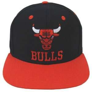  Chicago Bulls Retro Hat Cap Snapback Name & Logo Black Red 