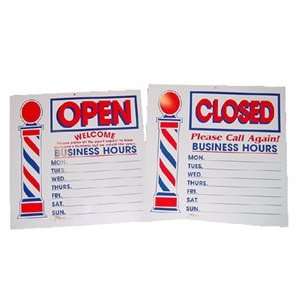  Hess * Open / Closed Sign Barber Pole On Side 16 X 16 