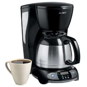  Mr. Coffee 8 Cup Thermal Programmable Coffeemaker, Black 