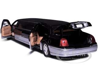 2003 LINCOLN TOWN CAR LIMOUSINE BLACK DIECAST MODEL CAR  