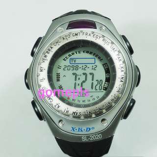 Black World Time Zone TV VCR DVD Remote Control Watch  