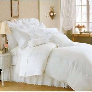  Court of Versailles Campagne Queen Duvet Cover Solid WHITE 