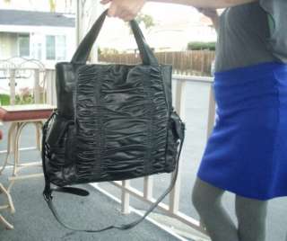 Donald J Pliner Womens Handbag PALMA Black Satchel Designer Handbag 