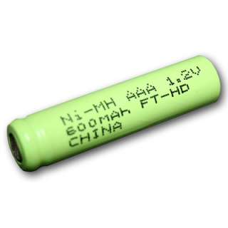   AAA Size Rechargeable Battery 600mAh NiMH 1.2V Flat Top Cell