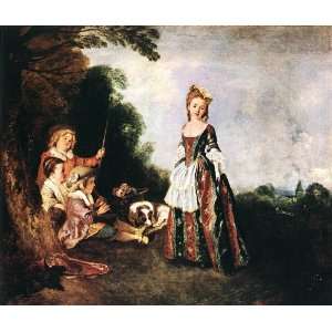   Oil Reproduction   Jean Antoine Watteau   32 x 26 inches   The Dance